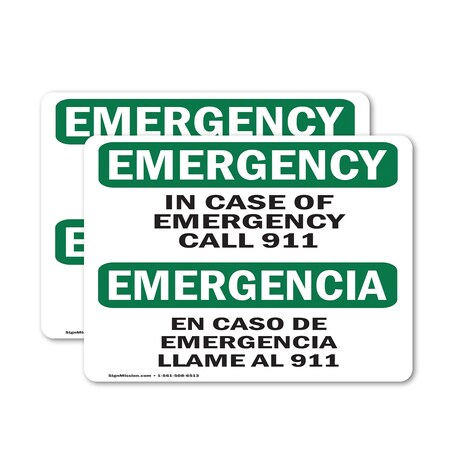 Signmission Safety Culture Sign, 18 in Width, Vinyl Decal, Rectangle, Bilingual OS-2PACK-EM-D-1218-L-10337